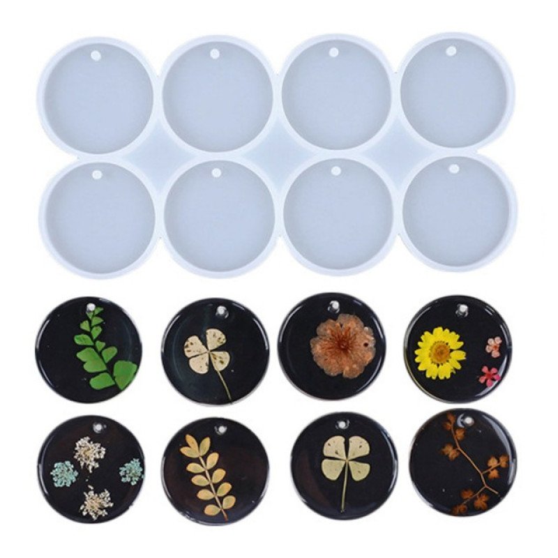 Epoksi Silikon Qəlib Dairəvi Açarlıq Və Asqılıq Qəlibi 5 SM 8 Li