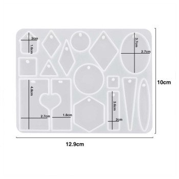 Epoksi Silikon Qəlib Deşikli Çoxlu Açarlıq, Boyunbağı Və Sırğa Qəlibi
