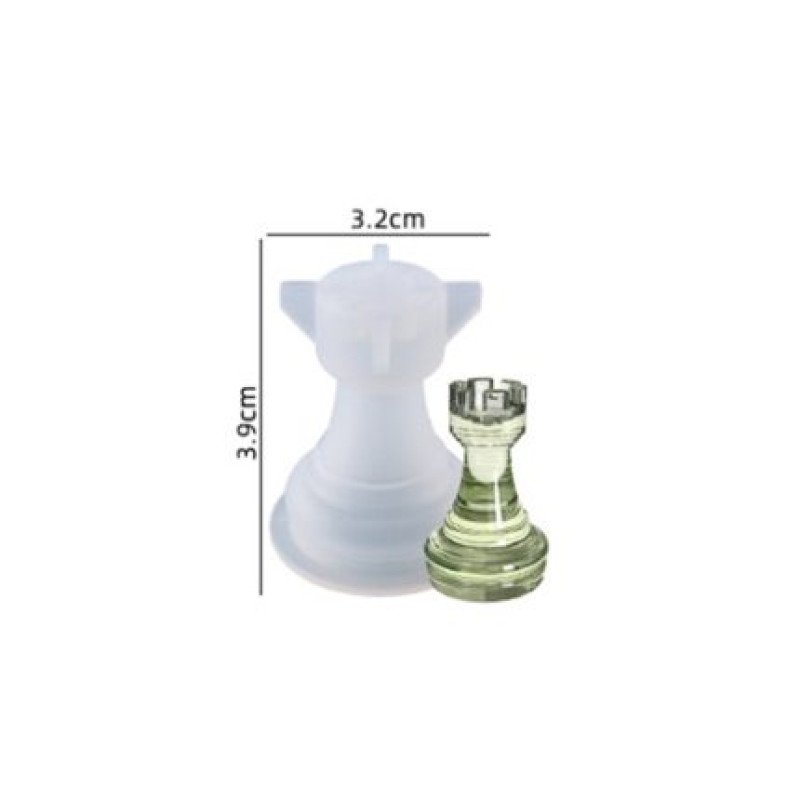 Epoksi Silikon Qəlib 3D Şahmat Daşları Qala (Top) Fiquru 1 ədəd