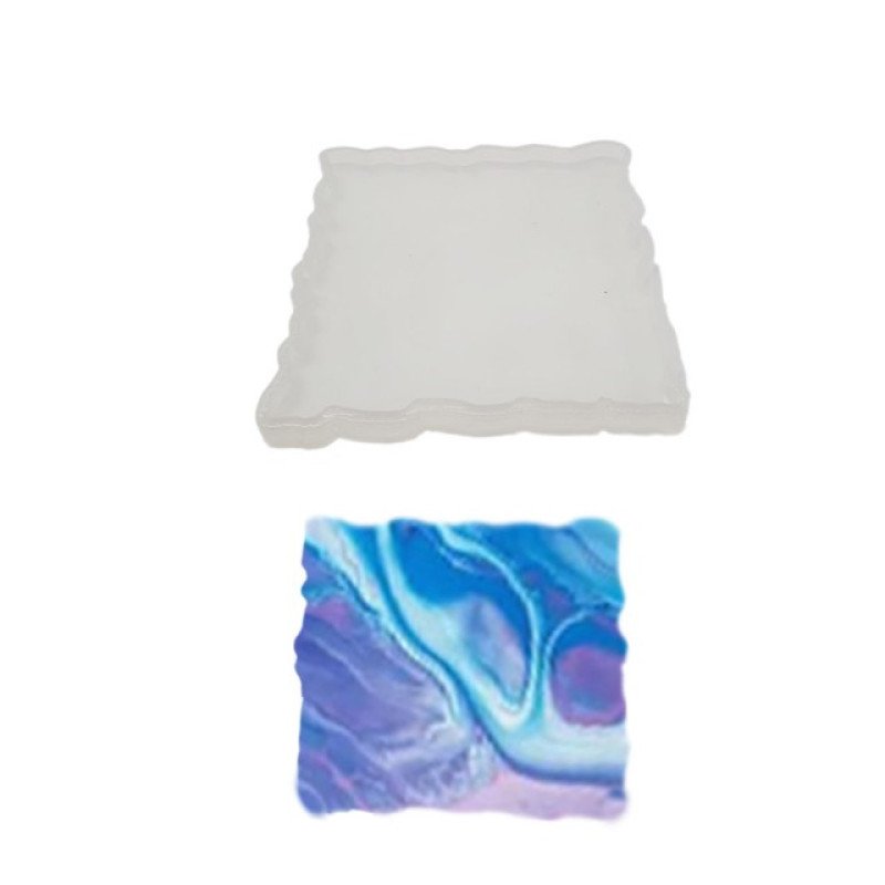 Epoksi Silikon Qəlib Tırtıqlı Kvadrat 10 SM 