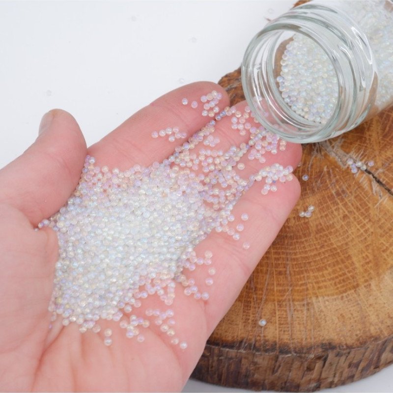 Damla Effekti Üçün Muncuqlar Ağ Rəng10 Qram