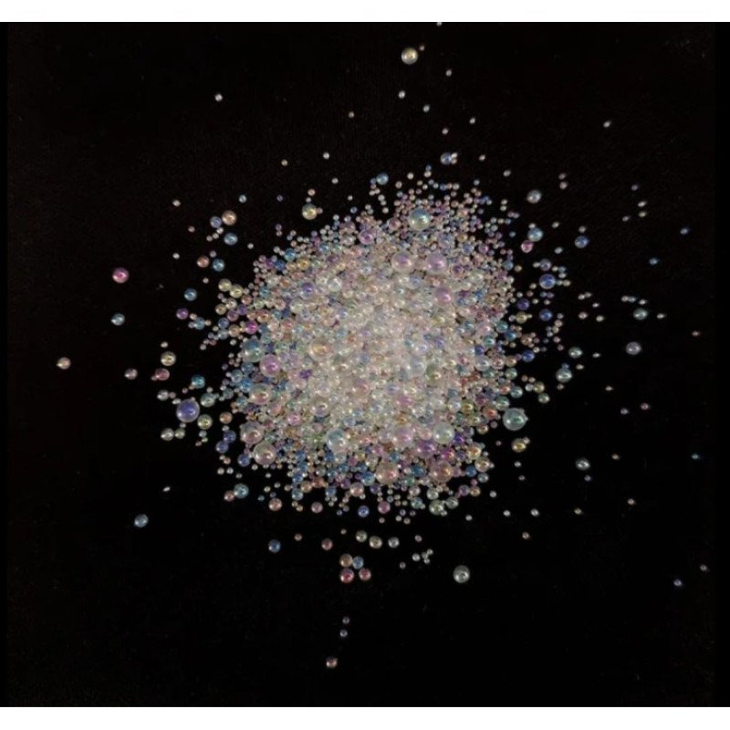 Damla Effekti Üçün Muncuqlar Janjanlı Ağ Rəng 10 Qram