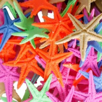 Dəniz Ulduzu Polyester Qarışıq Rəng 0.5 - 1.5 SM 100 Ədəd