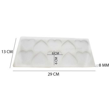 Epoksi Silikon Qəlib 10 Lu Maqnit Qəlibi Ürək Modeli 6 Sm