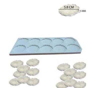 Epoksi Silikon Qəlib Tırtıqlı Maqnit Qəlibi 10 Lu 6x0.5 SM