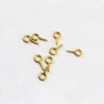 Metal və vintli halqalı vida 1 paket (100 ədəd) Gold