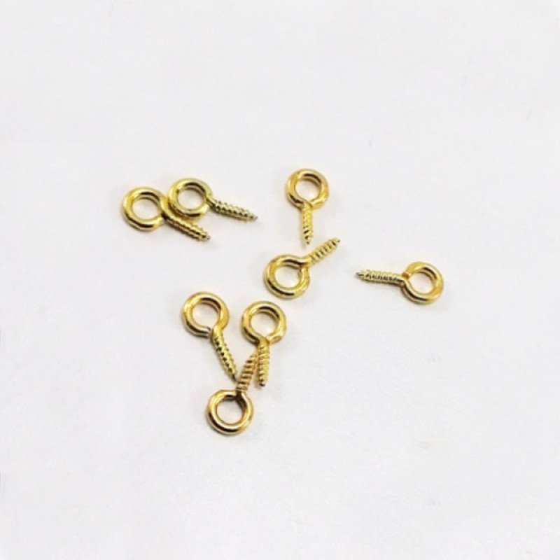 Metal və vintli halqalı vida 1 paket (100 ədəd) Gold