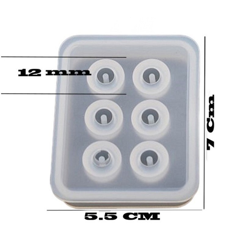 Epoksi Silikon Qəlib Təsbeh və Muncuq Arpa Modeli 12 MM 6 LI