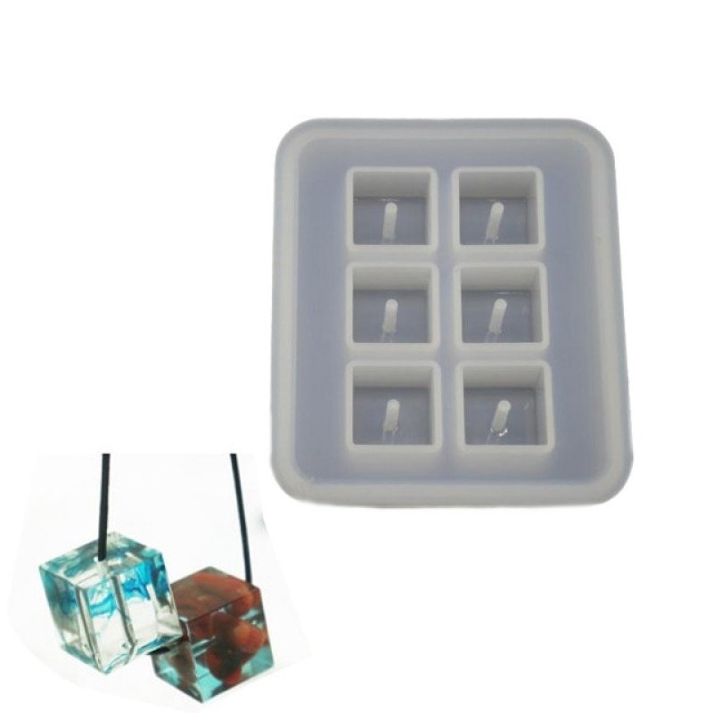 Epoksi Silikon Qəlib Kub Modeli Təsbeh Qəlibi 12 MM 6 LI