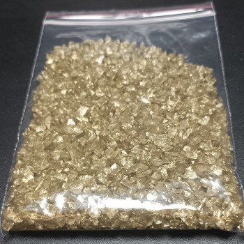 Dekorativ kristal Şüşə qırığı Qızılı rəng 100 qram 