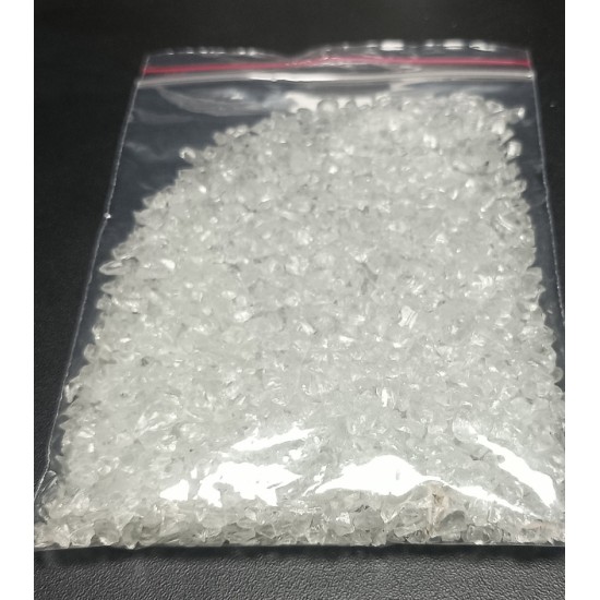 Dekorativ kristal Şüşə qırığı Şəffaf rəng (ağ) 100 qram Dekorativ kristal Şüşə qırığı Şəffaf rəng (ağ) 100 qram