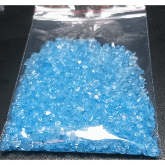 Dekorativ kristal Şüşə qırığı Mavi rəng 100 qram Dekorativ kristal Şüşə qırığı Mavi rəng 100 qram