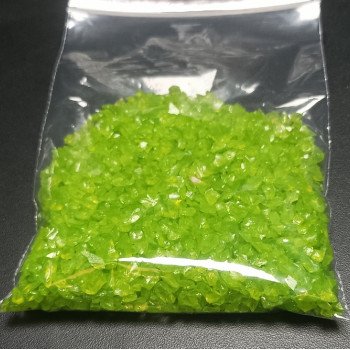 Dekorativ kristal Şüşə qırığı Yaşıl rəng 100 qram