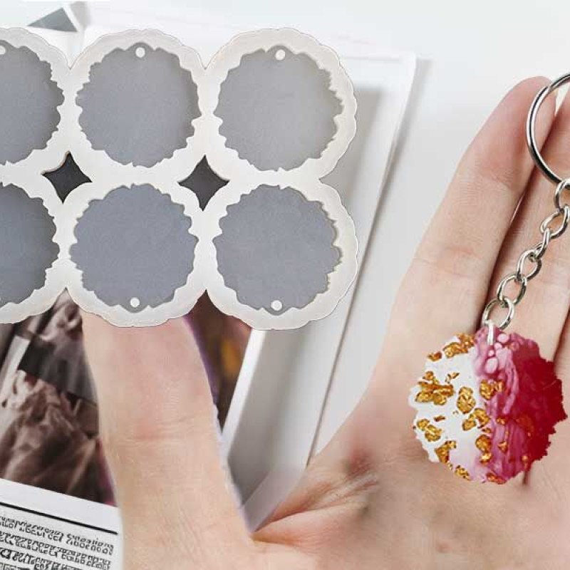 6 lı Tırtıqlı Maqnit Epoksi Qəlibi Deşikli