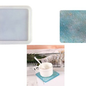 Kvadrat model stəkan altlığı Epoksi qəlib 8x8