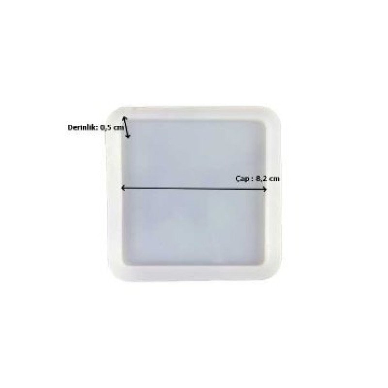 Kvadrat model stəkan altlığı Epoksi qəlib 8x8