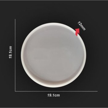 Epoksi Silikon Qəlib Dairəvi Düz Model  19 CM