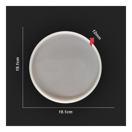 Epoksi Silikon Qəlib Dairəvi Düz Model 19 CM Epoksi Silikon Qəlib Dairəvi Düz Model 19 CM