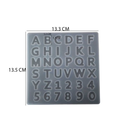 Kiçik Hərf Epoksi Silikon Qəlib 1.7 sm Kiçik Hərf Epoksi Silikon Qəlib 1.7 sm