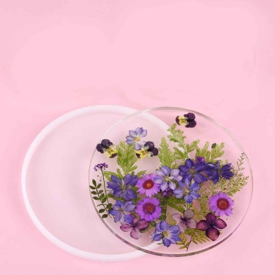 Epoksi Silikon Qəlib Dairəvi Düz Model 19 CM Epoksi Silikon Qəlib Dairəvi Düz Model 19 CM