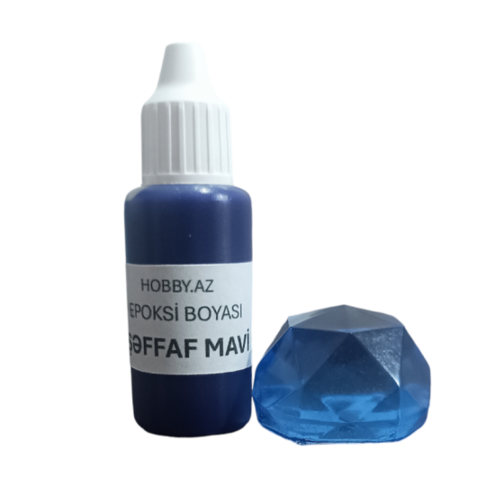 Epoksi Boyası Maye Mavi (Şəffaf) - 20 ml (qram) Epoksi Boyası Maye Mavi (Şəffaf) - 20 ml (qram)