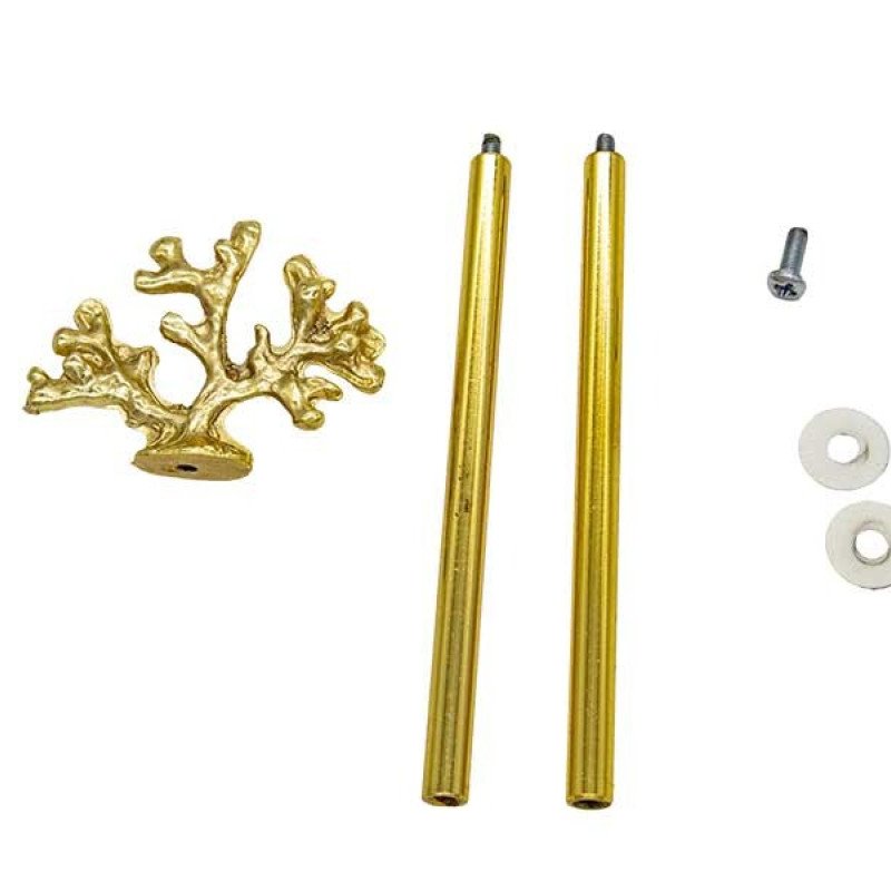 Epoksi 3 Mərtəbə Meyvə Və Kek Stendini Birləşdirmə Aparatı Stend Tutucusu Budaq Modeli Qızılı rəng