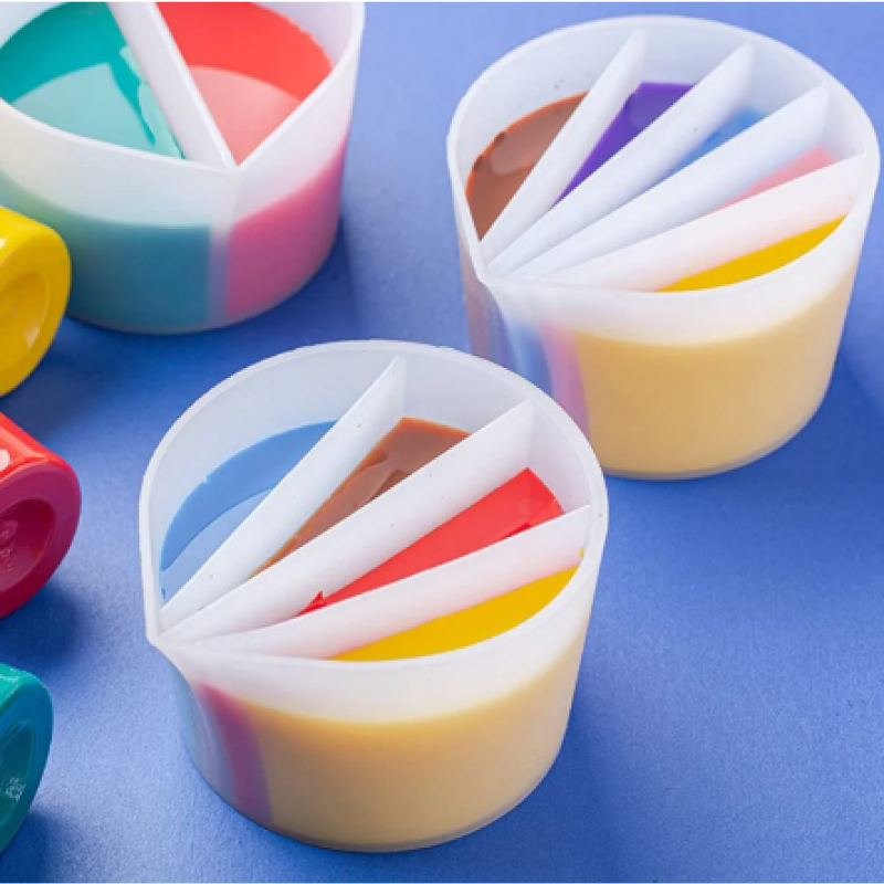 5 Bölməli Beaker Epoksi Boya Döküm Silikon qabı