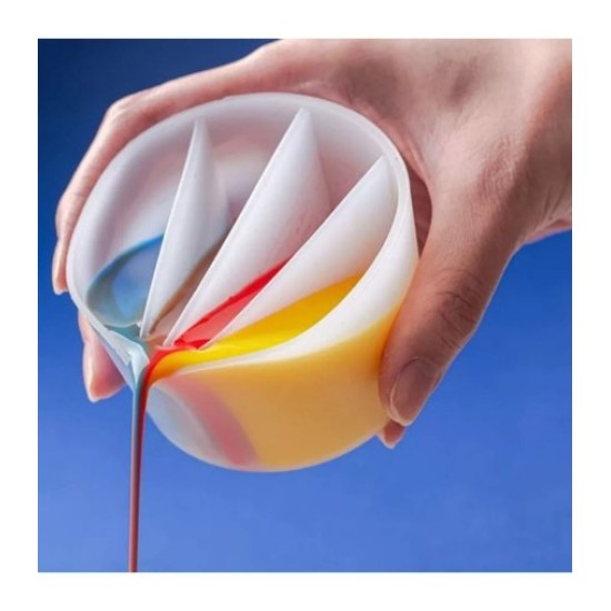 5 Bölməli Beaker Epoksi Boya Döküm Silikon qabı 5 Bölməli Beaker Epoksi Boya Döküm Silikon qabı