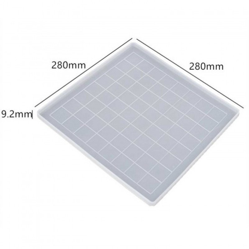 Epoksi  Silikon Qəlib Şahmat və Dama Qəlibi 28X28