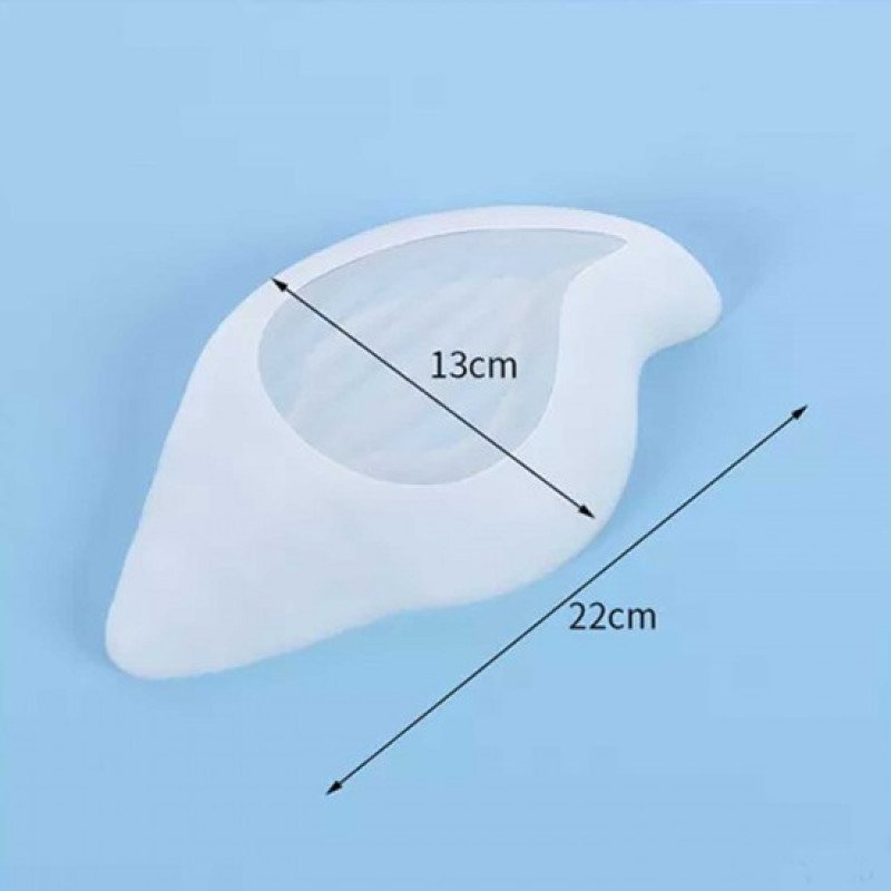 Epoksi Silikon Qəlib Seashell Model Boşqab Qəlibi 13X22 CM