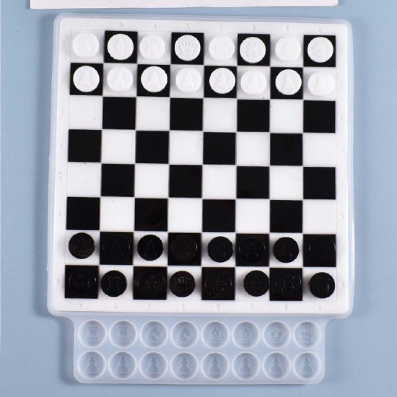 Epoksi Silikon Qəlib  Dama Qəlibi 26X32.8 CM