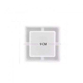 Epoksi Silikon Qəlib Külqabı Qəlibi Kvadrat Model 9X9 CM