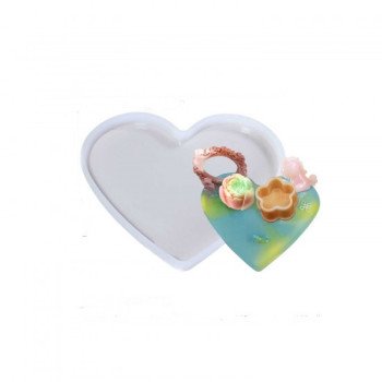 Epoksi Silikon Qəlib Ürək  Qəlibi 16X19 CM