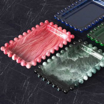 Epoksi Silikon Qəlib Kənarları Naxışlı Kiçik Padnus  Modeli 16.3CM