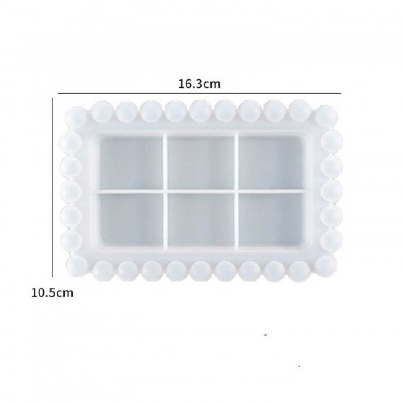 Epoksi Silikon Qəlib Kənarları Naxışlı Kiçik Padnus  Modeli 16.3CM