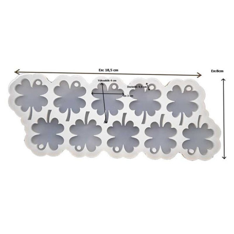 10 Lu Yonca Model Epoksi Silikon Qəlib