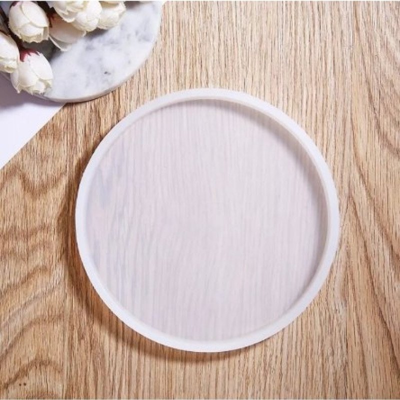 Dairə stəkan altlığı epoksi silikon qəlibi 13x13 sm x 8.5 mm