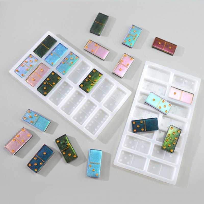 Epoksi Silikon Qəlib Domino (Damino) 28 li 2 Hissəli Qəlib