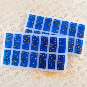 Epoksi Silikon Qəlib Domino (Damino) 28 li 2 Hissəli Qəlib