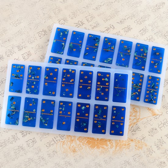 Epoksi Silikon Qəlib Domino (Damino) 28 li 2 Hissəli Qəlib Epoksi Silikon Qəlib Domino (Damino) 28 li 2 Hissəli Qəlib