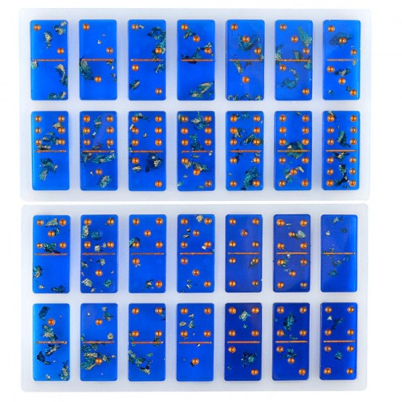 Epoksi Silikon Qəlib Domino (Damino) 28 li 2 Hissəli Qəlib
