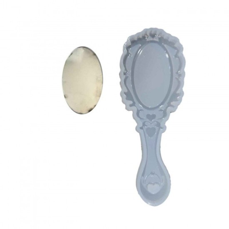 Epoksi Silikon Qəlib Naxışlı Güzgü Qəlibi Və 1 Güzgü 16,5 CM