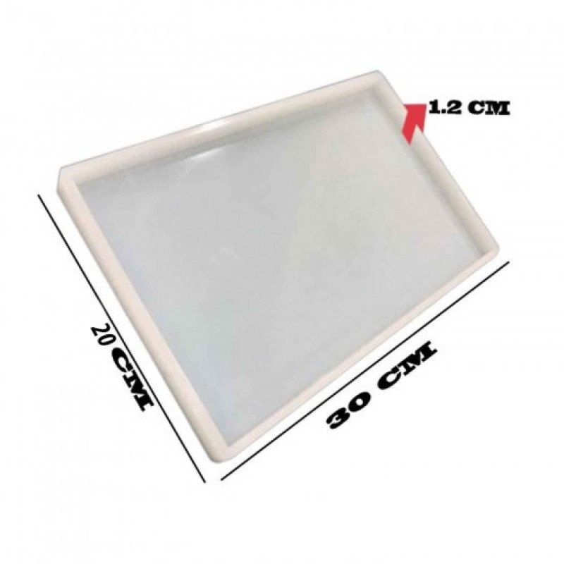 Epoksi Silikon Qəlib Düzbucaqlı Padnus (Tepsi) Qəlibi 20X30 CM