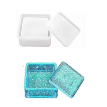 Epoksi Silikon Qəlib Kvadrat Saxlama Qutusu 8X8CM